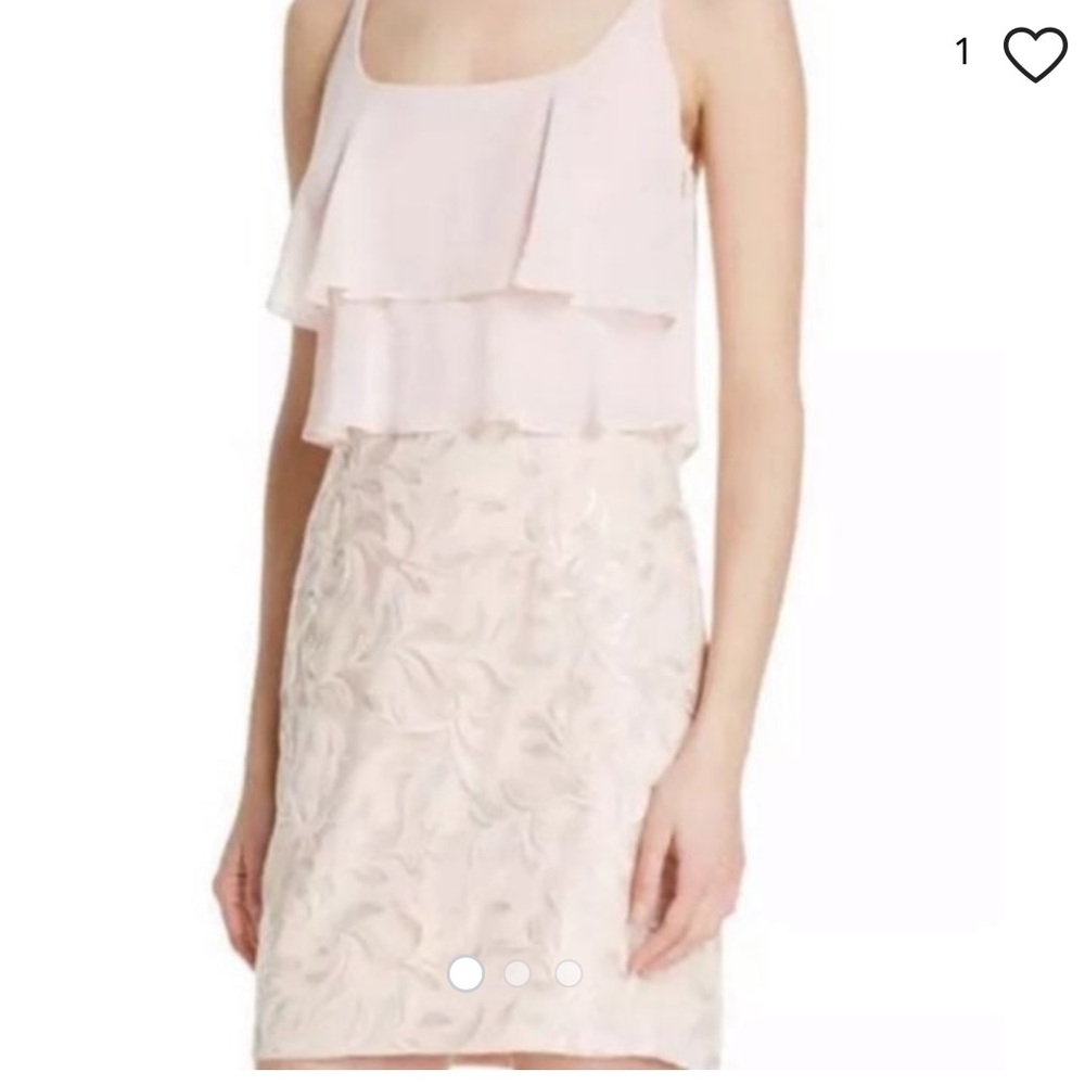 Pink and silver mini dress